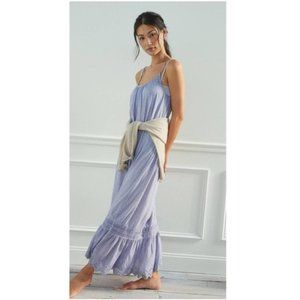 Daily Practice Anthropologie Arlene Maxi Dress Heather Lilac Purple Small S EUC